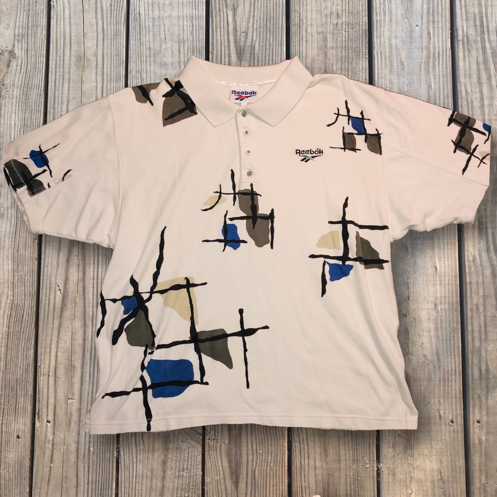 Vintage 90’s Reebok All-over Print Polo